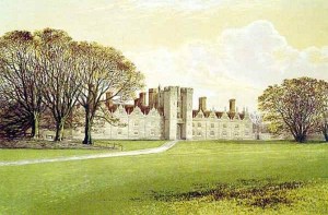 English archaeologists have discovered "demon traps" under the floorboards of Knole, one of Britain's most important historic houses. The estate is shown here in the year 1800. Acquired by the Archbishops of Canterbury in the 15th century, gifted to Henry VIII and remodeled in the 17th century by the Sackville family, the house was the birthplace of poet and gardener Vita Sackville-West and the setting for Virginia Woolf's novel Orlando.