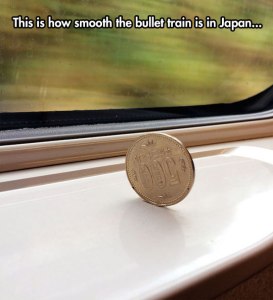 cool-coin-standing-bullet-train-Japan