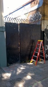 Sanded and painted black