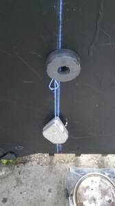 My technique for making chalk lines using magnets from a microwave