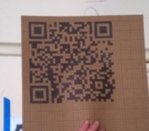 The transcribed code held up by my muse