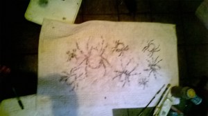 I sketched them in chalk